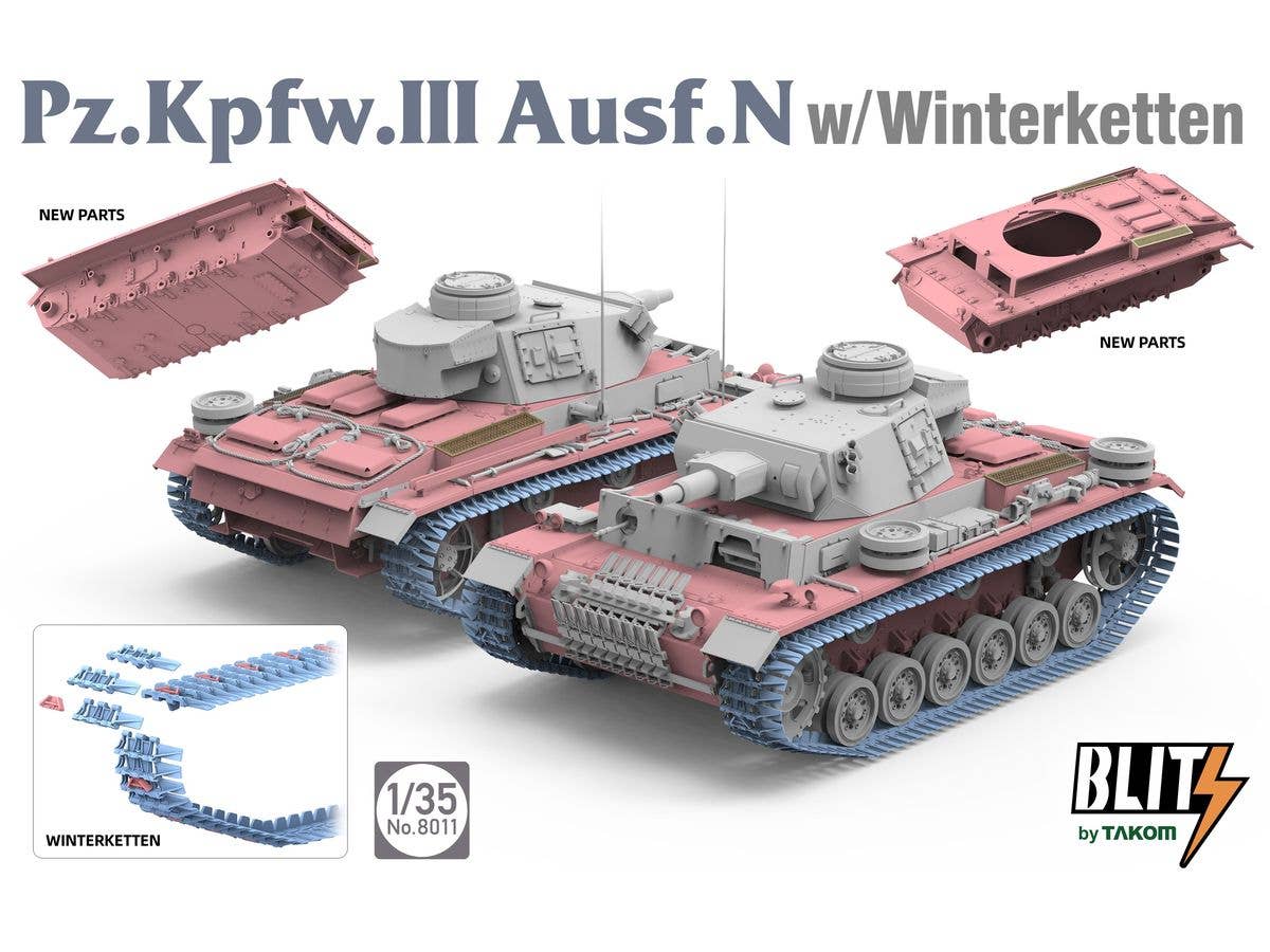 Takom 1/35 Pz.Kpfw.III Ausf.N w/Winterketten | 4897051422563