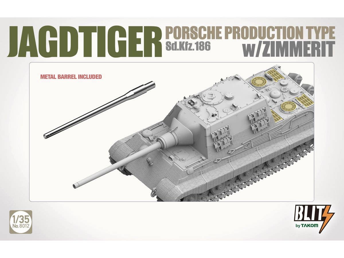 Takom 1/35 JAGDTIGER PORSCHE PRODUCTION TYPE Sd.Kfz.186 w/ZIMMERIT | 4897051422600