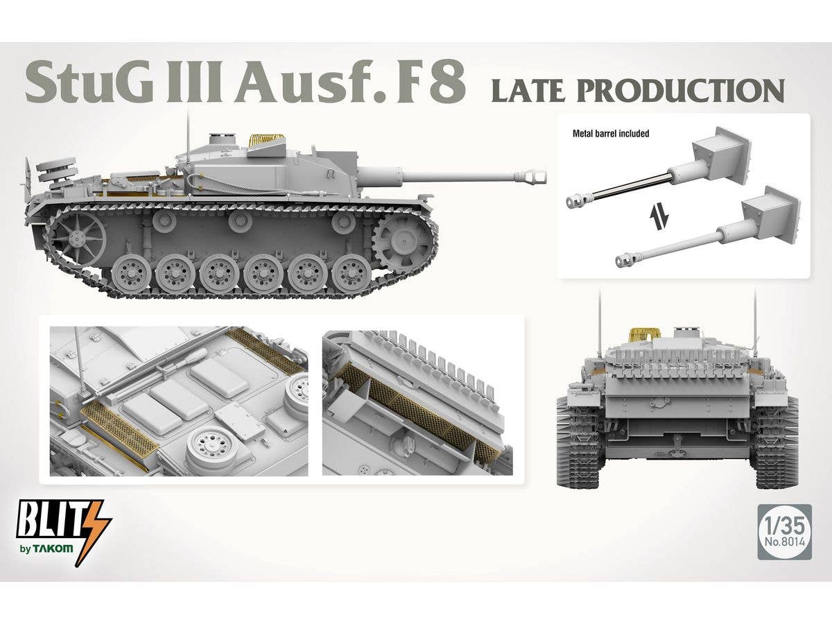 Takom 1/35 StuG III Ausf.F8 Late Prodution | 4897051422655