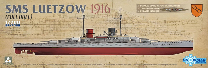 Takom 1/700 SMS Luetzow 1916 (Full Hull) | 4897051422037