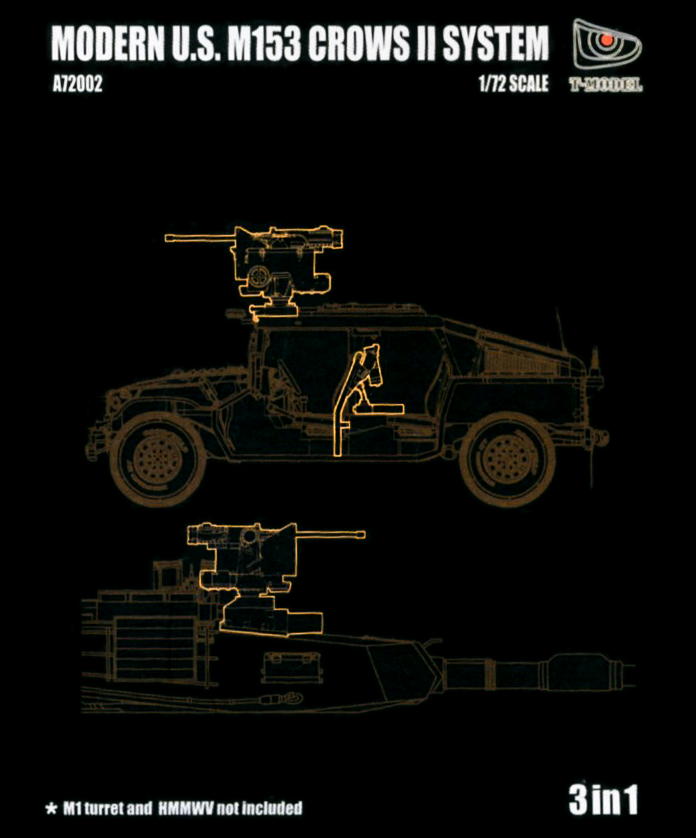 T-Model 1/72 3 sets in 1 Modern US M153 CROWS II System | 6953391972095