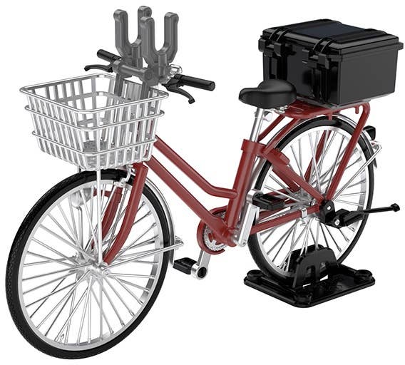 TomyTec Little Armory 1/12 LM005 Commuting Bicycle Defense School Maroon | 4543736312116