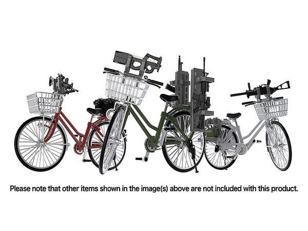 TomyTec Little Armory 1/12 LM006 Commuting Bicycle Defense School Silver | 4543736312123