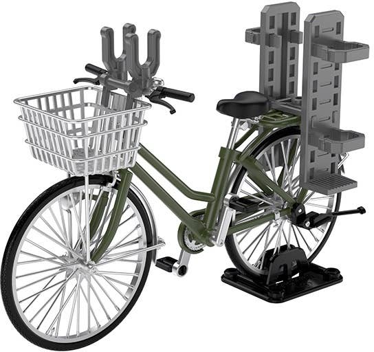 TomyTec Little Armory 1/12 LM007 Commuting Bicycle Defense School Olive Drab | 4543736312178