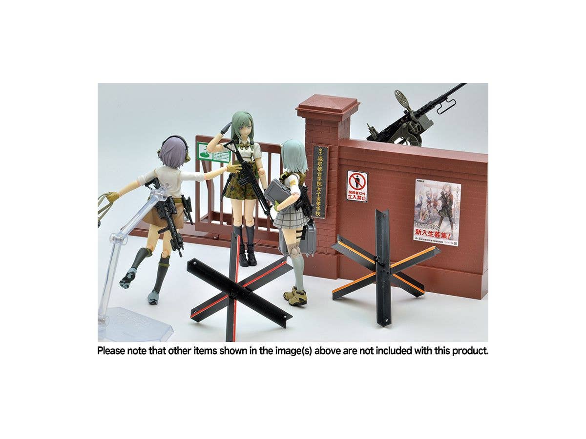 TomyTec Little Armory 1/12 LD034 Brick Defense School Gate | 4543736315384