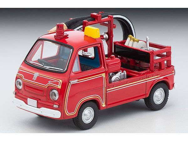 Tomica Limited Vintage 1/64 LV-68c Subaru Sambar Pump Fire Truck with a figure | 4543736324959