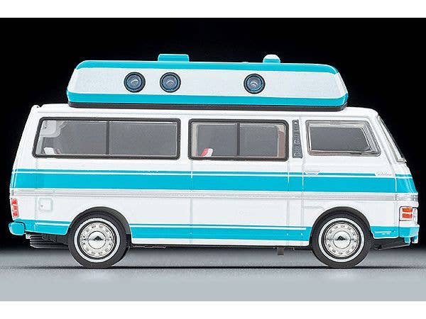 Tomica Limited Vintage NEO 1/64 LV-N312a Nissan Caravan Camper White/Sky Blue 1973 | 4543736325062