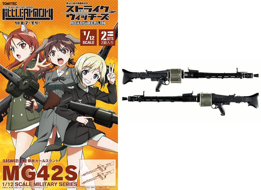 TomyTec Little Armory 1/12 LASW02 Strike Witches RtB MG42S Twin Pack | 4543736328858