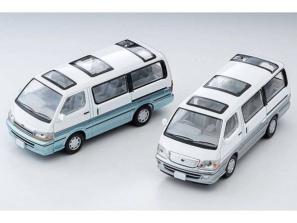 Tomica Limited Vintage NEO 1/64 LV-N216d HiAce Super Custom G White and Silver 2001 | 4543736330790