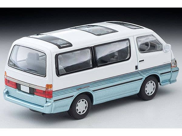 Tomica Limited Vintage NEO 1/64 LV-N208d HiAce Super Custom White and Sky Blue in 90s | 4543736330806