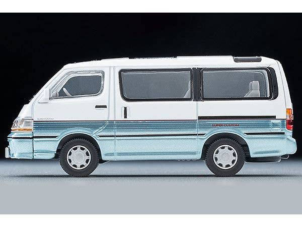 Tomica Limited Vintage NEO 1/64 LV-N208d HiAce Super Custom White and Sky Blue in 90s | 4543736330806