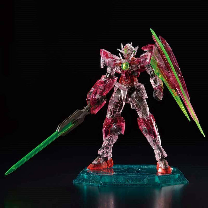 P-Bandai RG 1/144 The Gundam Base Limited 00 Qan[T] [Trans-Am Clear]