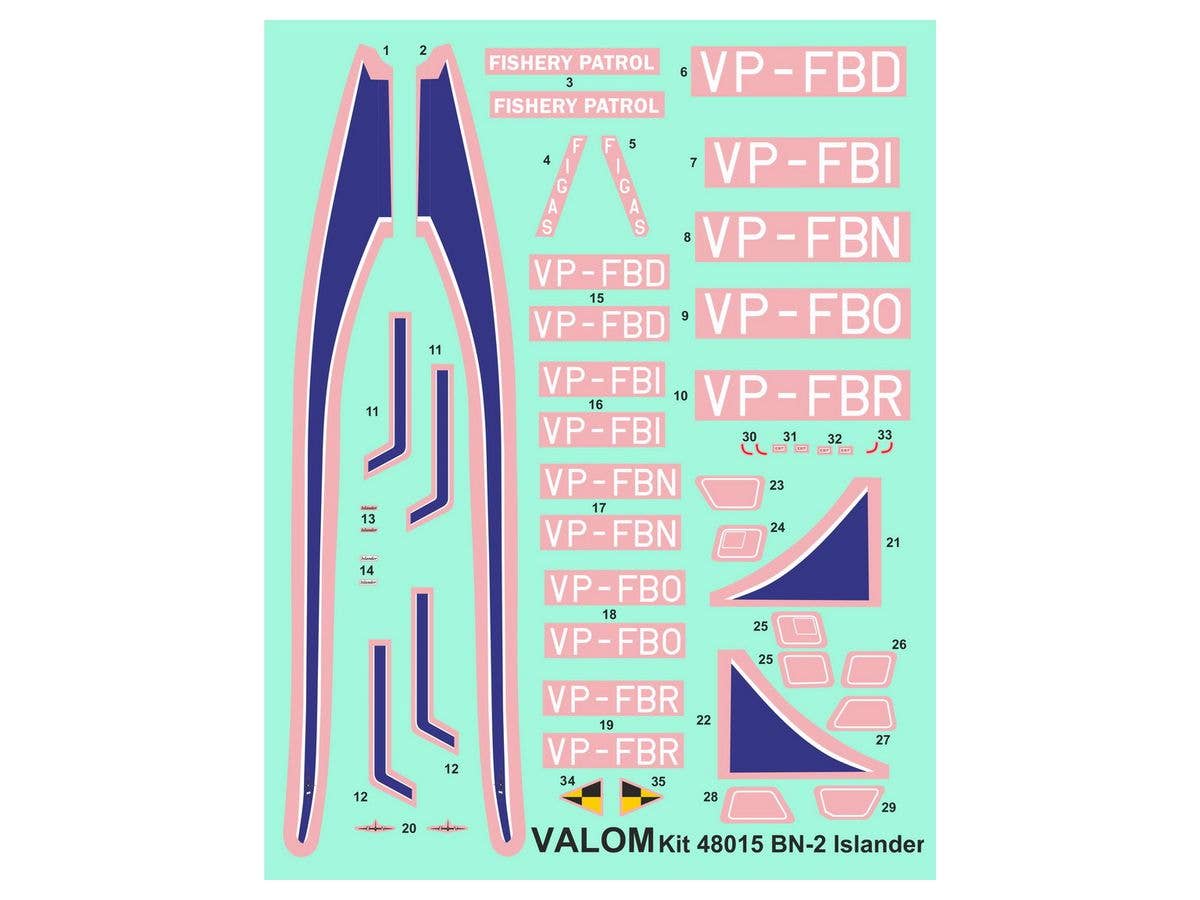 Valom 1/48 Britten-Norman BN-2 Islander (Falkland Islands) | 8594054298152