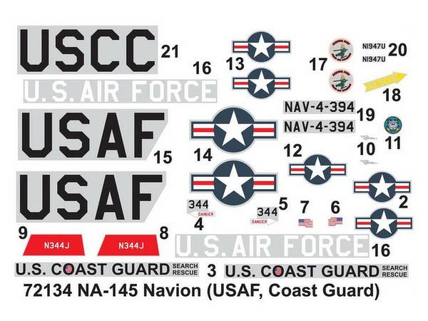 Valom 1/72  N.A. NA-145 Navion ((USAF, Coast Guard) | 8594054291344