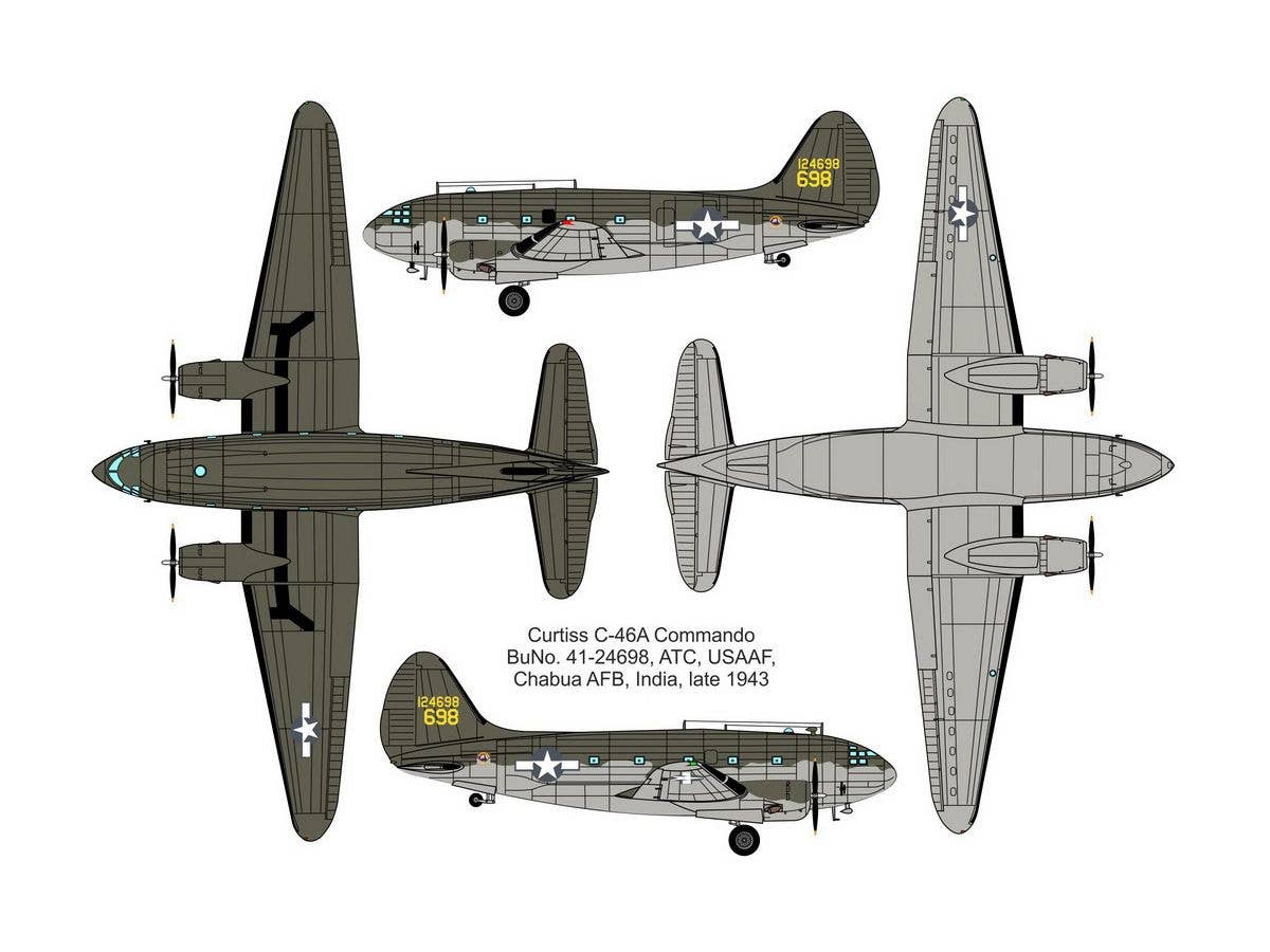 Valom 1/72 Curtiss C-46A Commando (The Hump) | 8594054291450
