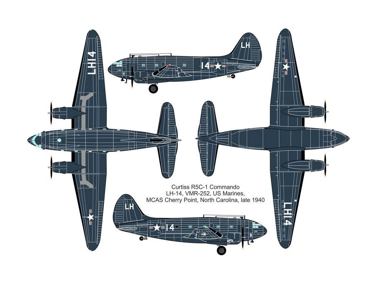 Valom 1/72 Curtiss R5C-1 Commando (U.S. Marine Corps) | 8594054291535