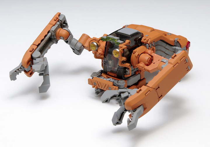 Wave Space Pod Crab-03 Orange/White (3.07 Inch Tall approx) Construction Equipment | 4943209620227