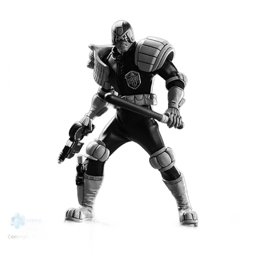 1/12 Scale 6 Inch JUDGE DREDD Judge Dredd Black&White; Ver. Action Figure