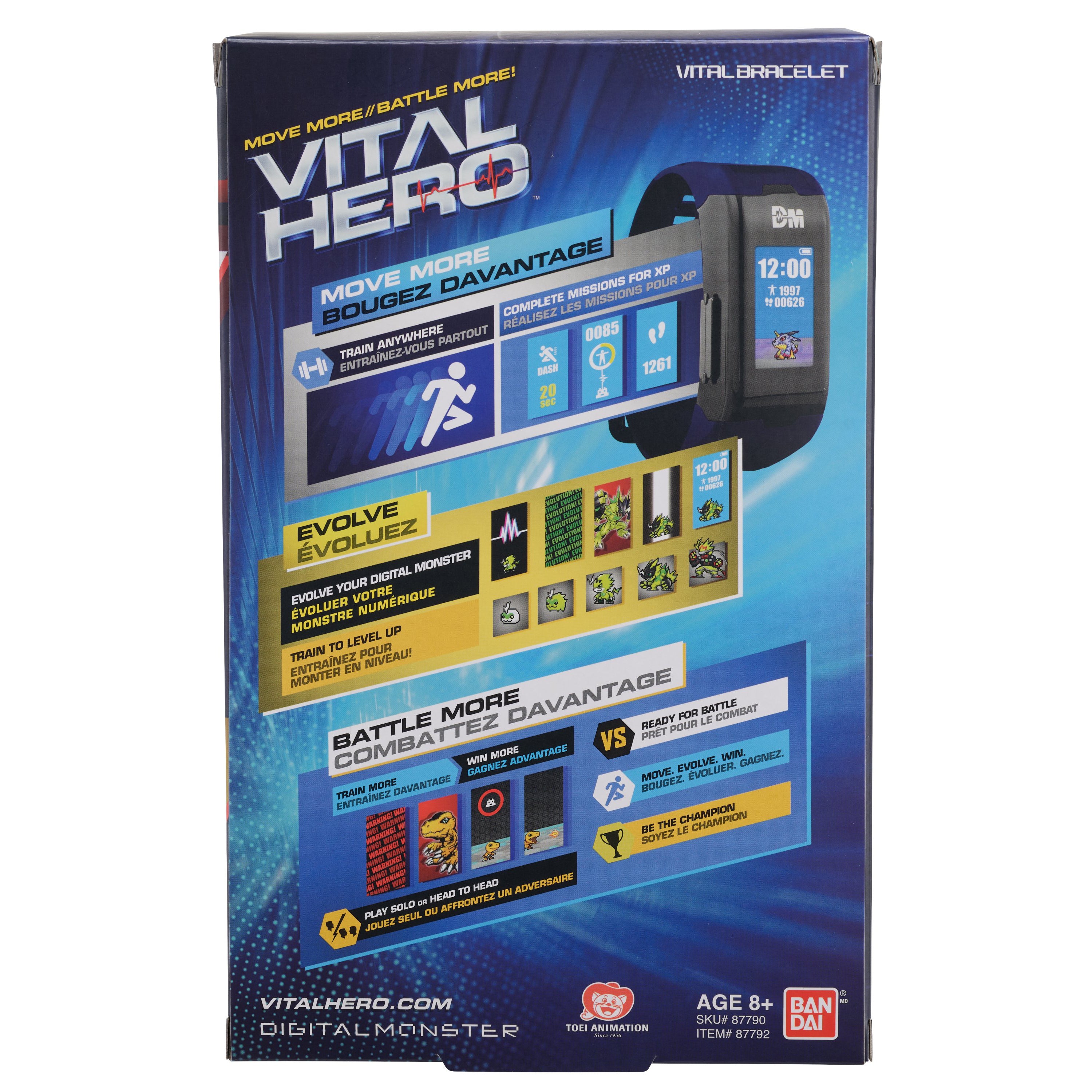 Bandai X Vital Hero Digimon - Blue Wearable Gamified Band | 045557877927
