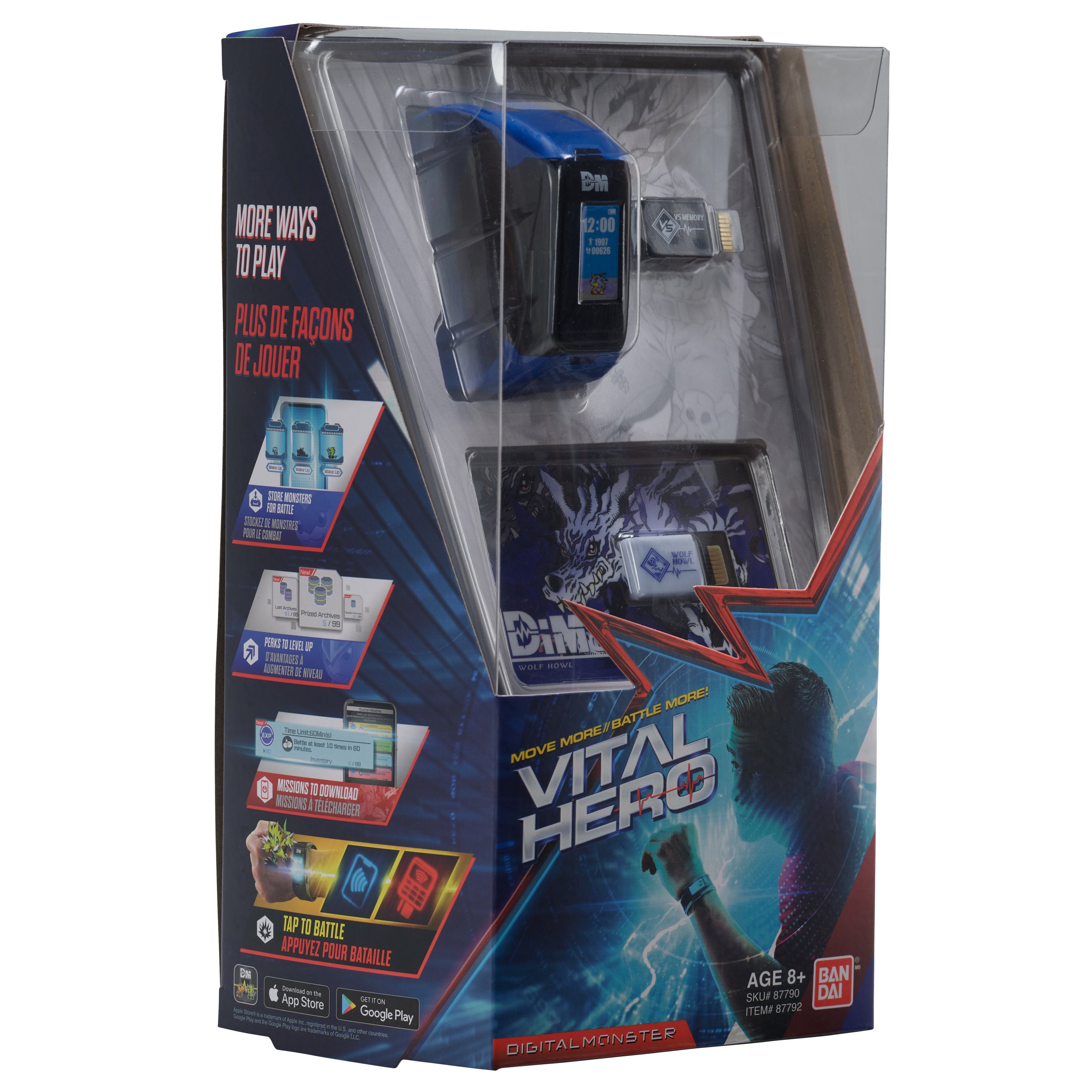 Bandai X Vital Hero Digimon - Blue Wearable Gamified Band | 045557877927