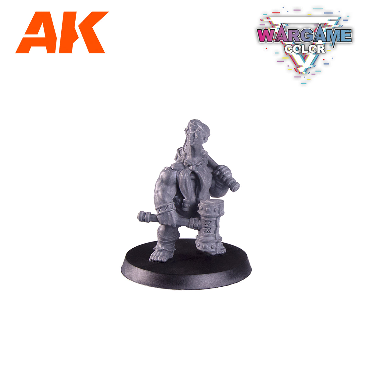 AK Interactive Wargame Starter Set - Crusher Dwarf (14 Colors & 1 Figure)