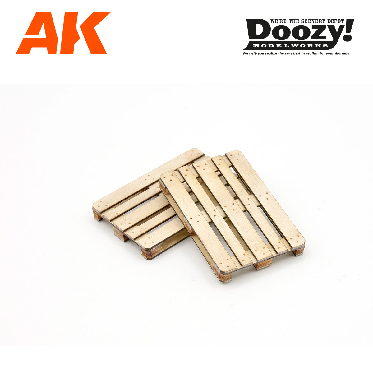 Doozy 1/24 Wooden Euro Pallet, 5 Units | 8435568328976