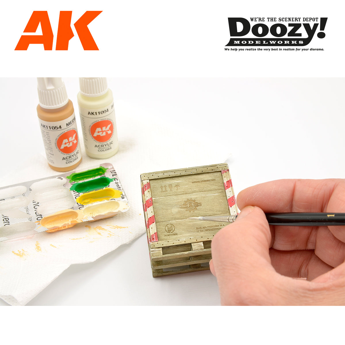 Doozy 1/24 Wooden Box Auto Parts | 8435568328969