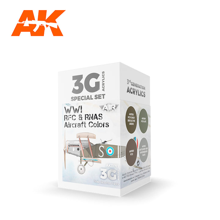 AK Interactive 3G Air - WWI RFC & RNAS. British Aircraft Colors SET | 8435568313699