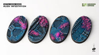 Gamers Grass Battle Ready Bases - Alien Infestation - Oval 60mm (x4) | 738956790385