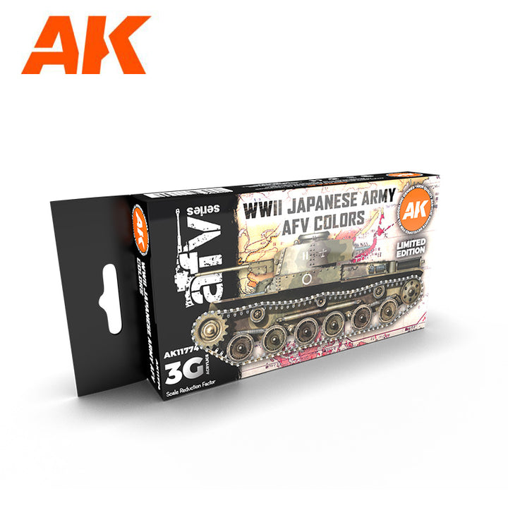 AK Interactive WWII Japanese Army AFV Colors Set 3G | 8435568333390