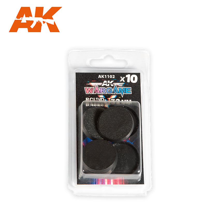 AK Interactive Plastic Wargame Bases. Round Base 32mm (10 Units) | 8435568328754