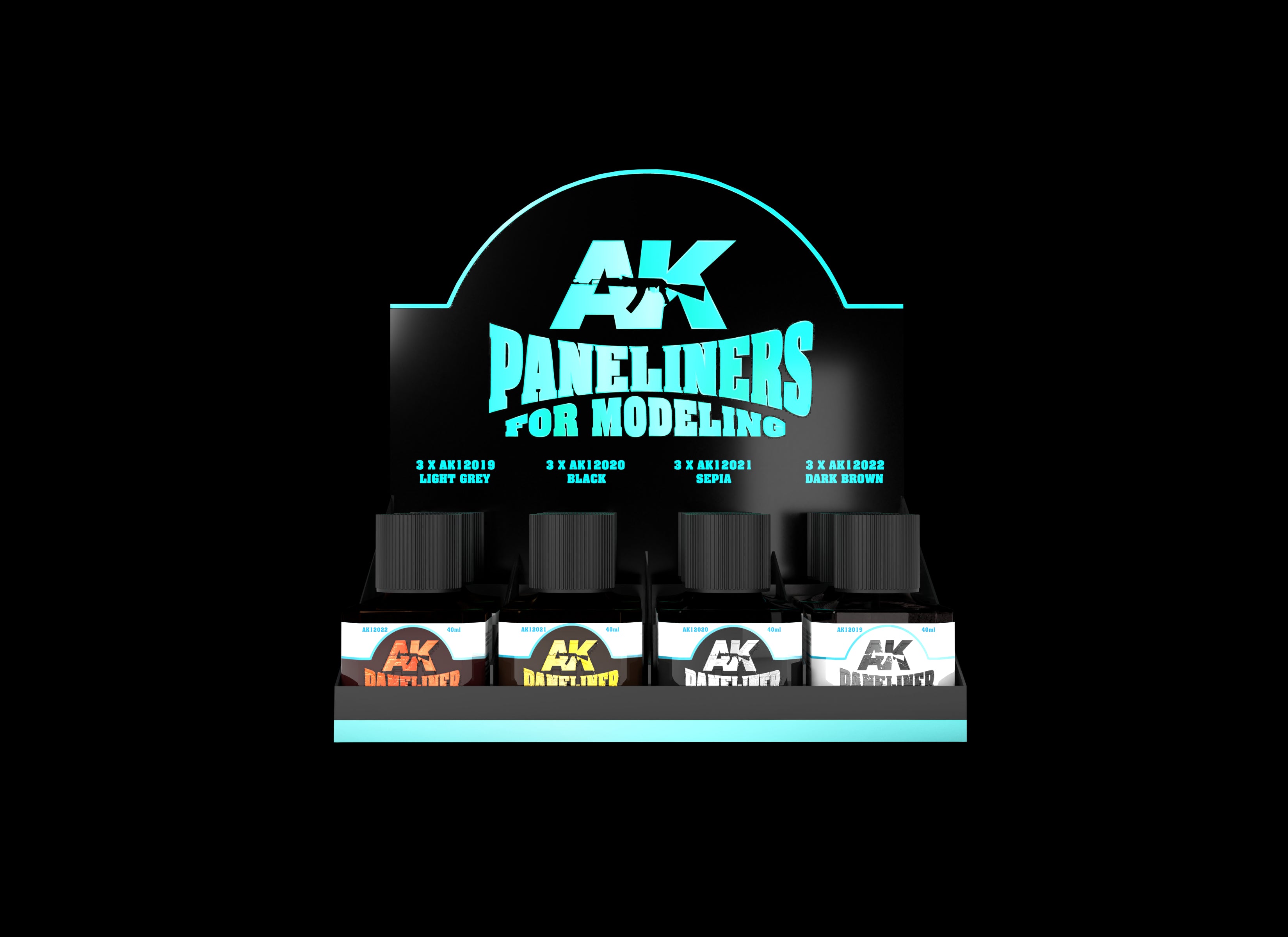 AK Interactive Paneliners for Modeling Box