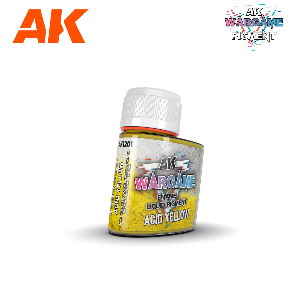 AK Interactive Wargame Enamel Liquid Pigments Acid Yellow 35ml | 8435568330498