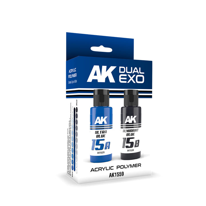 Ak Interactive Ultra Blue & Almirant Blue Dual Exo Paint Set | 8435568327917
