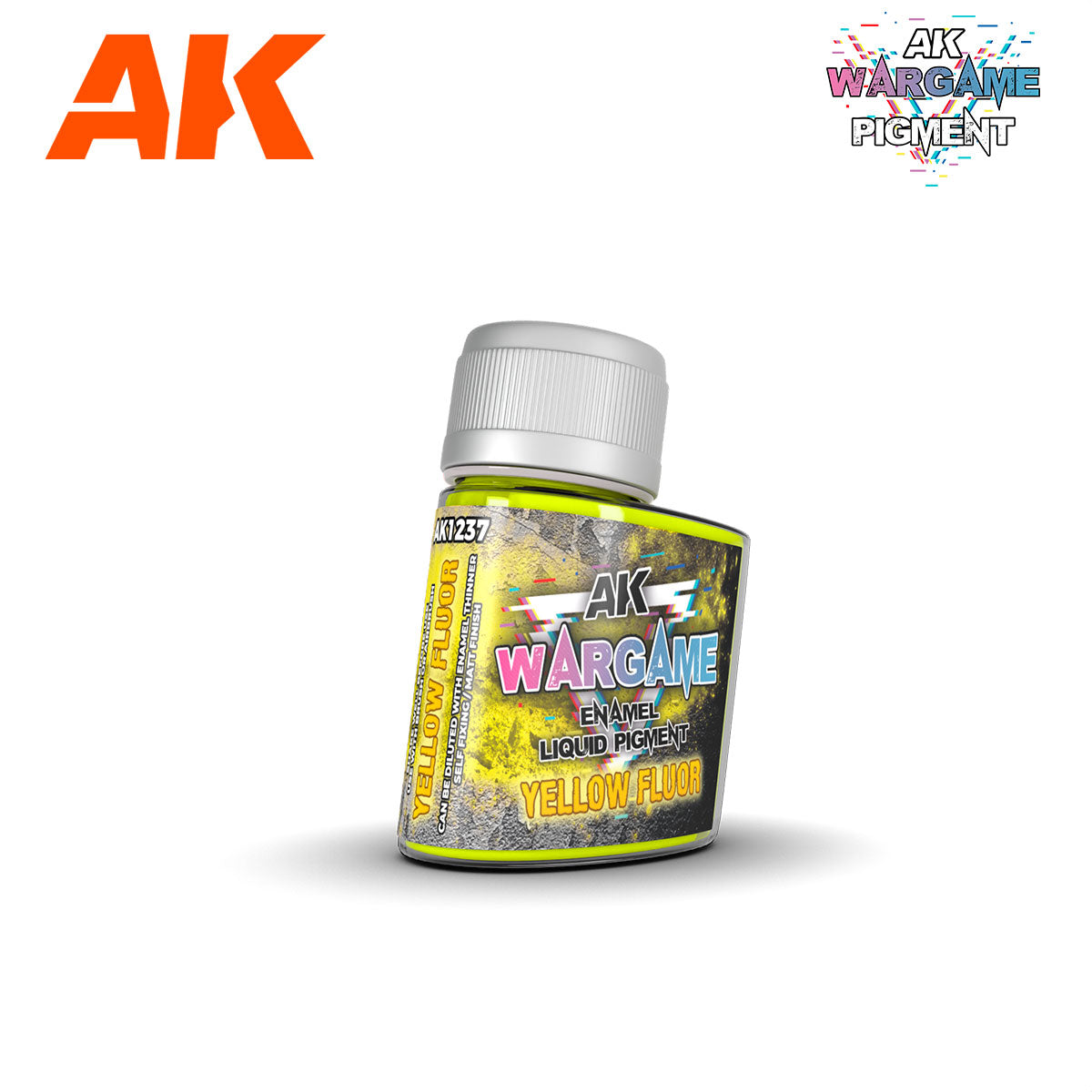 AK Interactive Wargame Enamel Liquid Pigments Fluorescent Yellow 35ml | 8435568335264