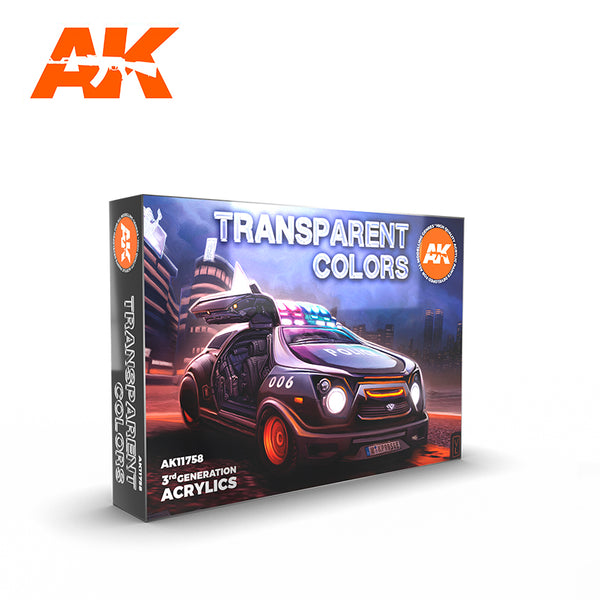 AK Interactive Transparent Colors Set 3G
