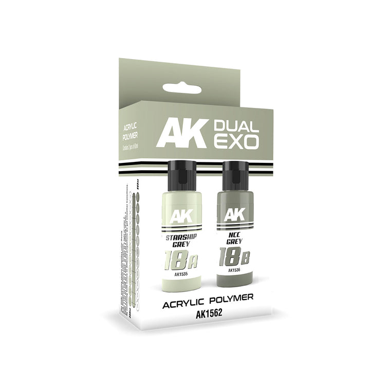 Ak Interactive Starship Grey & Ncc Grey Dual Exo Paint Set | 8435568327948