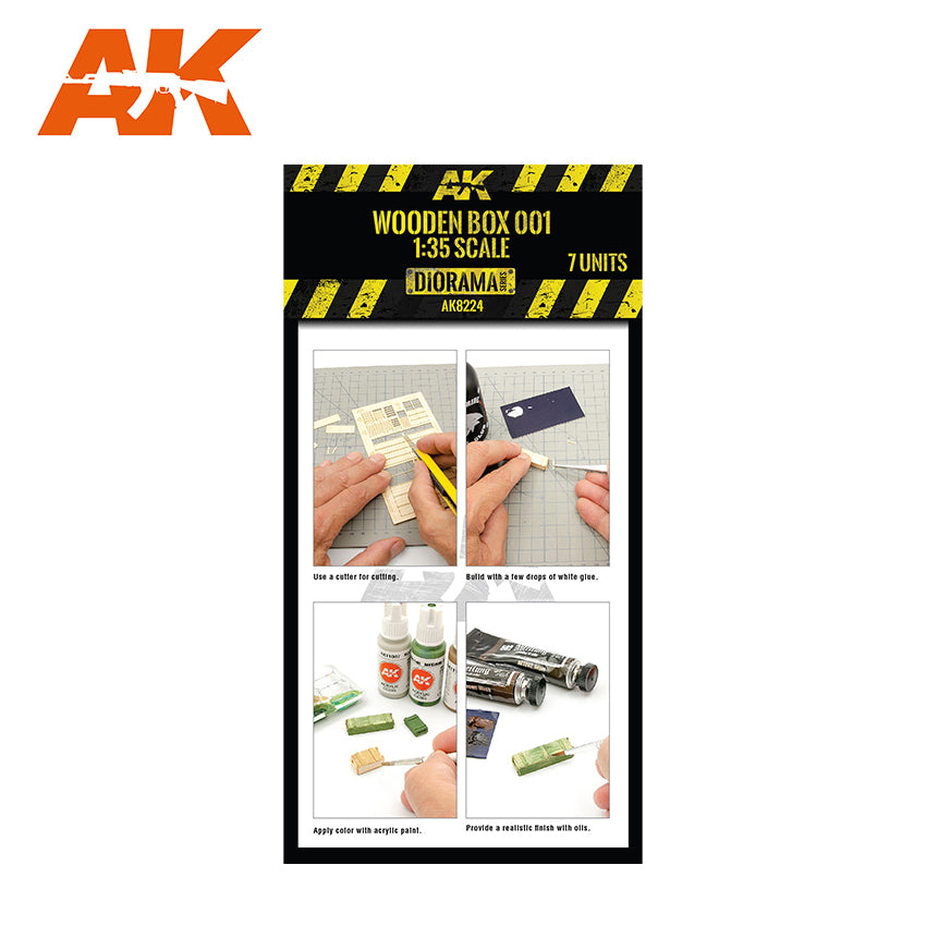 AK Interactive Laser Cut Wooden Box 001 / 1:35 7, Units | 8435568326606