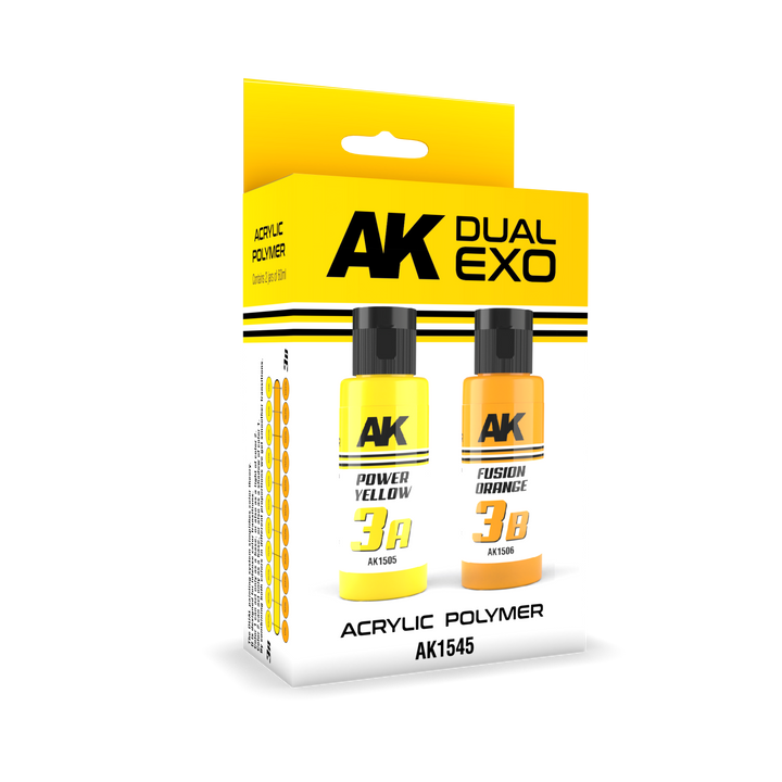Ak Interactive Power Yellow & Fusion Orange Dual Exo Paint Set | 8435568327795