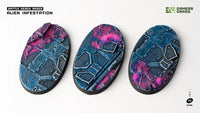 Gamers Grass Battle Ready Bases - Alien Infestation - Oval 75mm (x3) | 738956790392