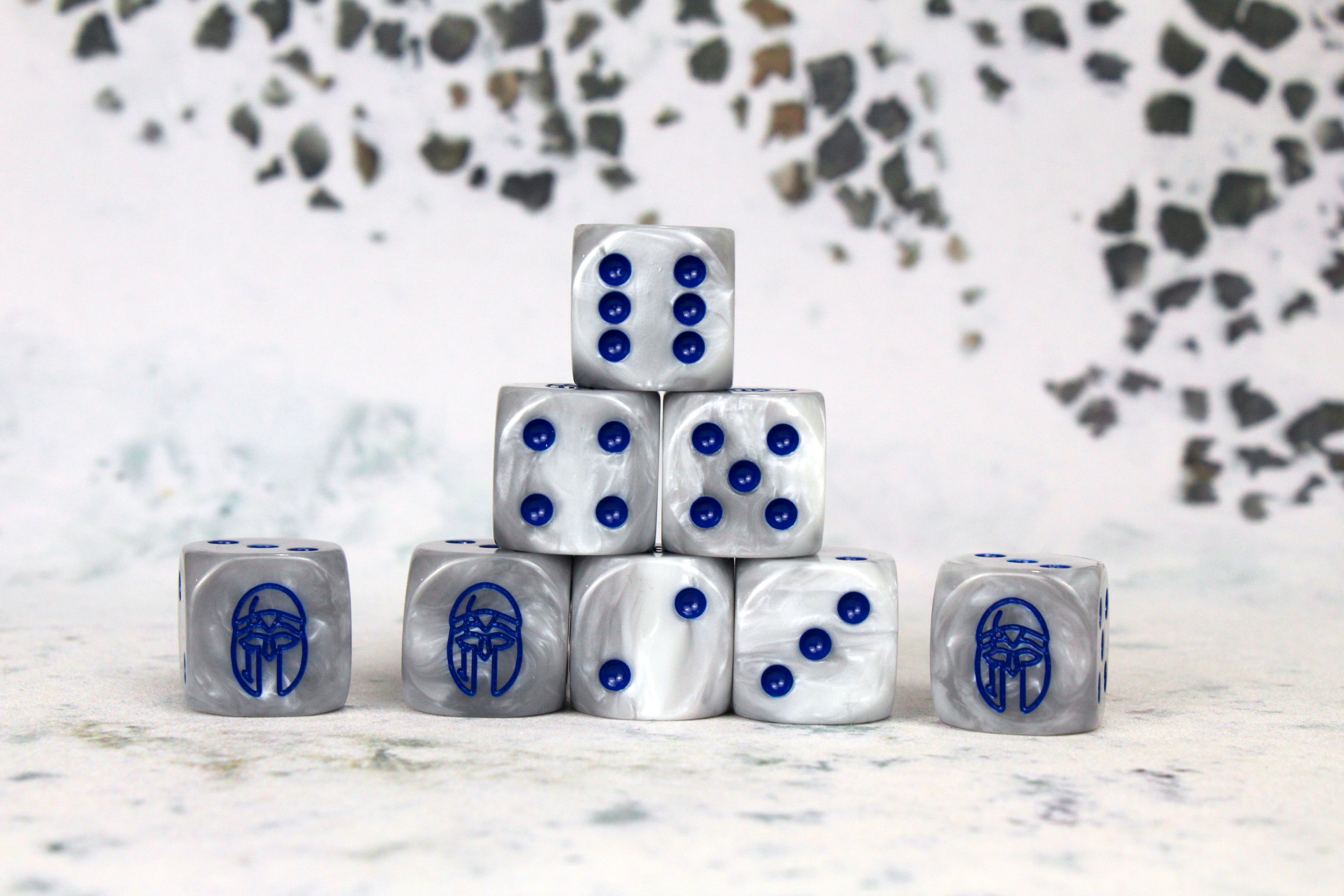 Conquest, City States Faction Dice on Gray swirl Dice (PBW8521)