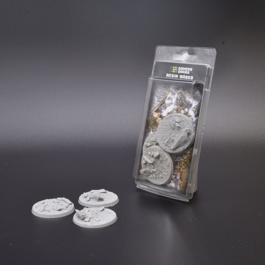 Gamers Grass Resin Bases - Rocky Fields - Round 50mm (x3) | 738956789495