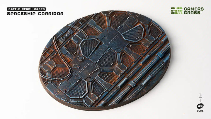 Gamers Grass Battle Ready Bases - Spaceship Corridor - Oval 120mm (x1) | 738956790309