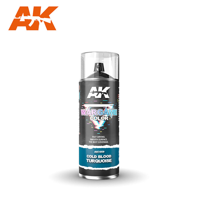 AK Interactive Wargame Cold Blood Turquoise Spray 400ml | 8435568313811