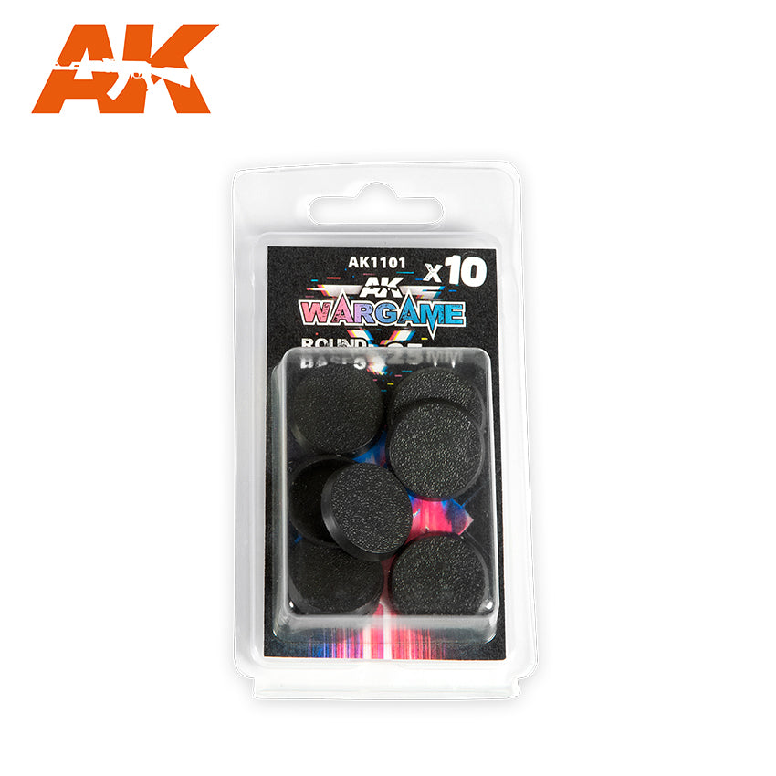 AK Interactive Plastic Wargame Bases. Round Base 25mm (10 Units) | 8435568328747