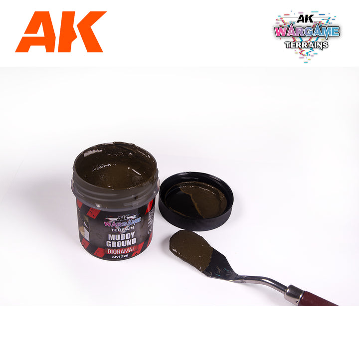 AK Interactive Wargame Battle Ground Terrains Muddy Ground - 100ml (Acrylic) | 8435568331006