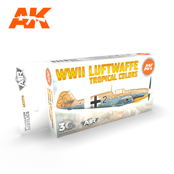 AK Interactive 3G Air - WWII Luftwaffe Tropical Colors SET