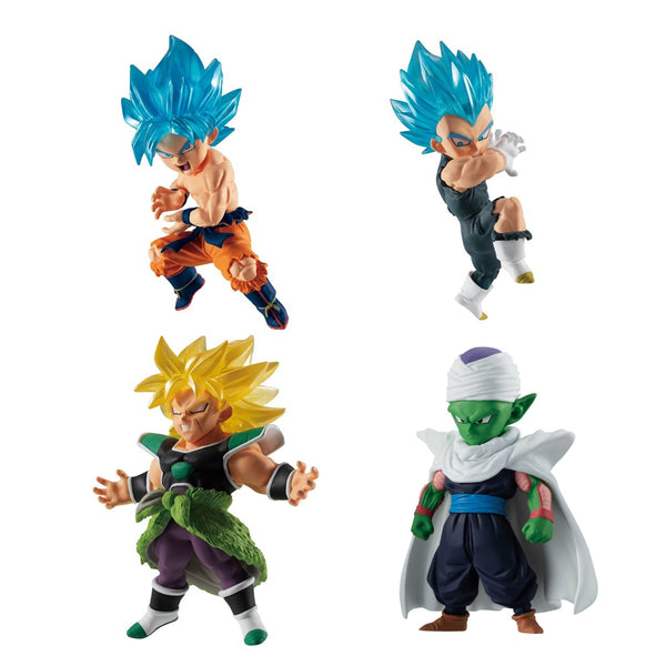 Bandai Adverge "Dragon Ball Super" Set of 4 (SS Blue Goku, SS Blue Vegeta, SS Broly, Piccolo)