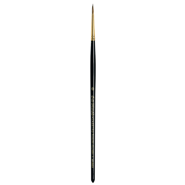 Da Vinci Watercolor Series 11 Maestro Kolinsky Sable Brush - Full Belly Round, Short Handle, Size 0 | 4017505001070