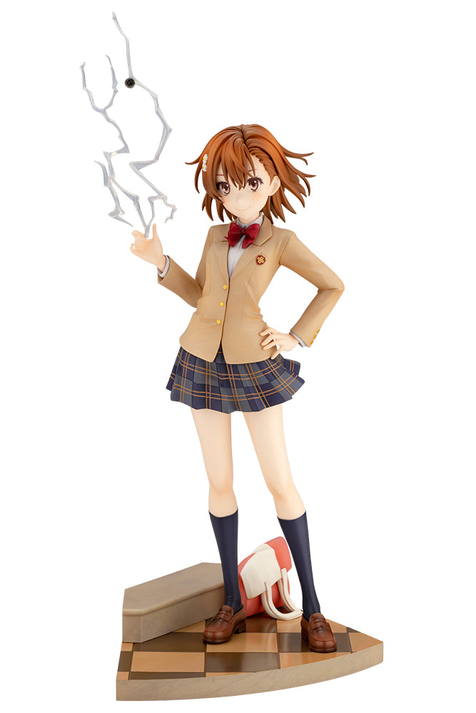 Kotobukiya 1/7 A Certain Scientific Railgun T Series Misaka Mikoto 15th Anniversary Ver. Kotobukiya Luxury Ver., Pre-Painted PVC Statue | 4934054046096